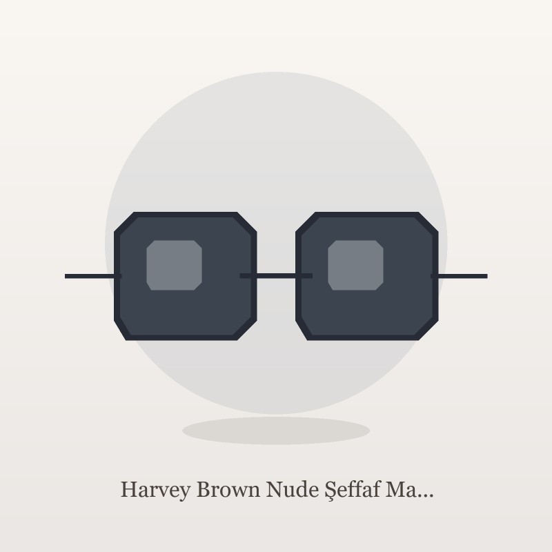 Harvey Brown Nude Şeffaf Mavi Işık Filtreli