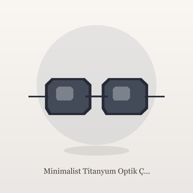 Minimalist Titanyum Optik Çerçeve Gold