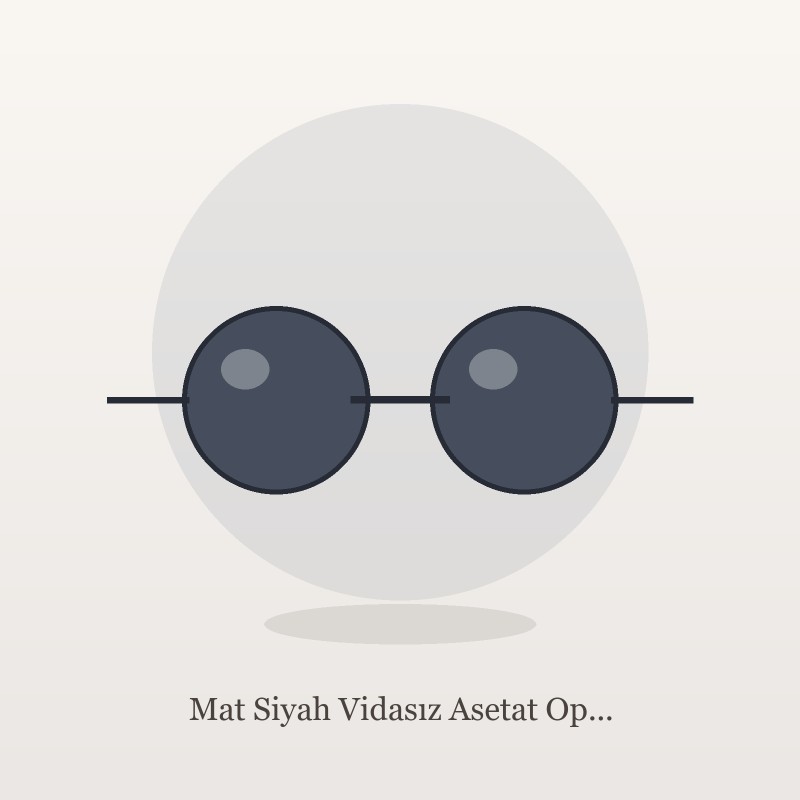 Mat Siyah Vidasız Asetat Optik Çerçeve