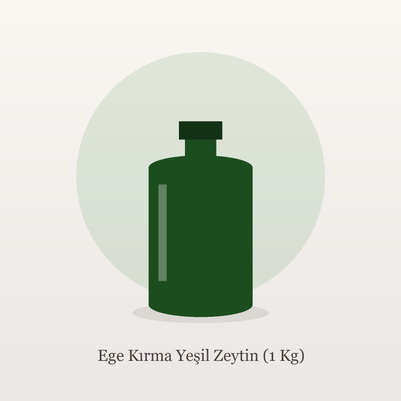 Ege Kırma Yeşil Zeytin (1 Kg)